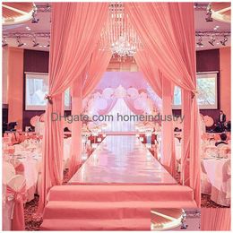 Party Decoration Wide Mirror Carpet Aisle Runner Shine Sier Colorf Thicken Surface Footcloth For Romantic Favors Decor Suppl Dhcv2
