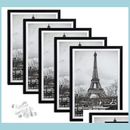 Frames And Mouldings Picture Frame Display Gallery Wall Mounting Po Crafts Case Home Decoraions Black White 4 Sizes For Chose Drop D Dh5En