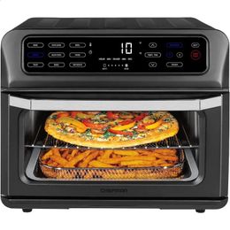 Baking Pastry Tools Air Touch Fryer Toaster Oven Combo 4In1 Black Convection Countertop Cook a 10In Pizza 4 Slices of Toast Fry 231118