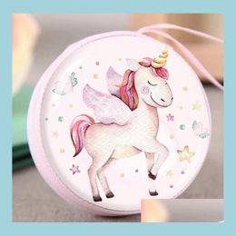 Party Favor Cartoon Fly Horse Tropical Flamingo Cactus Candy Pouch Bag Coin Cash Earphones Keys Jewelry Storage Case Wallet Birthday Dhd6X