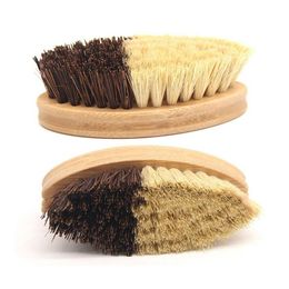 Cleaning Brushes Kitchen Wooden Brush Environmentally Friendly Bamboo And Sisal Coarse Brown Plate For Vegetables Fruits Pot Dhgarden Dhgpy