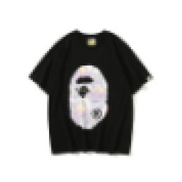 New A BATHING APE Men Relaxed Fit T-Shirt lightning printed Pattern