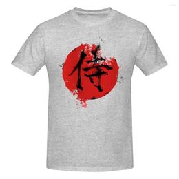 Men's T Shirts 2023 Fashion Leisure Samurai Kanji Symbol T-shirt Harajuku Streetwear Cotton Graphics Tshirt Brands Tee Tops