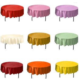 Table Cloth 145cm Diameter Round Tablecloth Waterproof Decorative Satin Dinner Cover Wedding Decoration Banquet Home Party