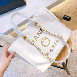 50% off Handbags Women's Luxury Beach Metal Pearl Letter Badge Tote Bag Small Leather Large Chain Wallet L4R4