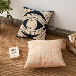 Pillow 18x18 Boho Pillows Cover Cotton Tufted Embroidered Home Cojines Retro Simple Farmhouse Sofa Chair Coussin