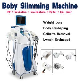 Body Sculpting Cryo Lipolysis Machine 5 in1 Multifunction Fat Freeze Slimming Machine roller massge RF skin Tightening vacuum Cavitation Cellulite Reduction