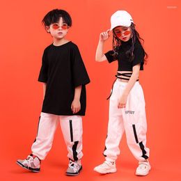 Stage Wear Girls Boys Ballroom Hip Hop Dance Clothes For Kids Casual T Shirt Crop Tops Jogger Pants Performance Shows Jazz Dancing Costumes