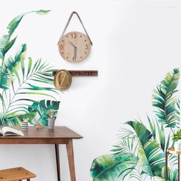 Wall Stickers Tropical Vegetation Series Decor Living Room Bedroom Green Home Decoration Mural Sofa Background Wallpaper