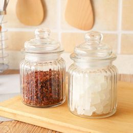 Storage Bottles Spice Jars Lot Sealed Glass Jar Kitchen Seasoning Coffee Bean Transparent Candy Food Container