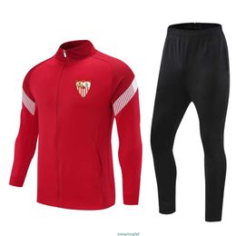 Szin Men's Tracksuits Sevilla Fc Kids Jersey Jacket Child Soccer Sets Winter Adult Training Wear Suits Football Shirts Sweater Customize
