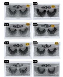 11 Styles 1pairlot 100 Real 3D MINK Eyelashes Full Strip False Eyelash with Clear Box High Quality2100996