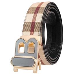 Burrberry Belt Designer Top Quality Leather Men Belt Women Belt Vintage PU Head Layer Automatic Buckle Belts Straight Grain Width 35cm 12 Mode LN3T