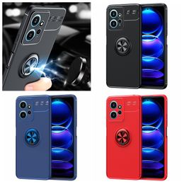 360 Metal Finger Ring Bracket Car Holder Cases For One Plus 11 ACE2 11R Xiaomi 13 Ultra 12C K60 K60E Redmi Note 12 4G TURBO A1 Plus Soft TPU Gel Phone Back Cover Skin