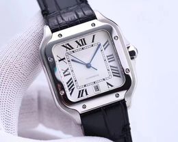 New Square Watches 40mm Stainless Steel Mechanical Watches Case and Bracelet Fashi