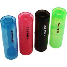 Top puff Acrylic Hookah Bong jar Water Pipe Filter Chamber Toppuff 214mm Height Travel Smoking Pipes Portable Device