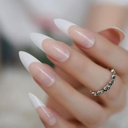 False Nails Extra Long Sharp Nail Classic White Stiletto French Tips Stilettos Beige Orange Pink Salon Acrylic Art