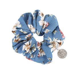 Headbands Small Fresh Floral Large Intestine Circle Seamless Stretch Fabric Hair Ring Rope Female Jewellery Drop Delivery Hairjewelry Dhkug