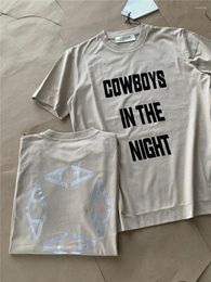 Men's T Shirts High Quality 1017 9SM T-shirt Men Women 1:1 Cowboys In The Night Graphic ALYX Tee A Tops Short Sleeve