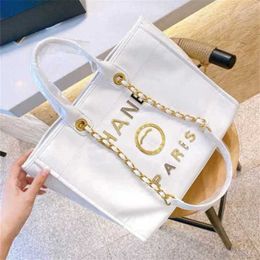 50% off Luxury Women's Handbags Beach Metal Pearl Letter Badge Tote Bag Small Leather Large Chain Wallet 5TSR