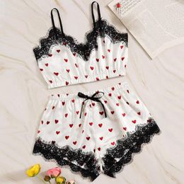 Women's Sleepwear Ladies Pajamas Set Lace Sexy Lingerie Camisole Shorts Sets Nightie Soft Comfortable Nightwear Home Clothes