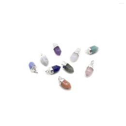 Pendant Necklaces Natural Stone Hexagonal Pyramid Shape Gemstone Exquisite Charms For Jewellery Making Diy Bracelet Necklace Accessories