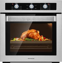 OvensToasters thermomate 24" Builtin Electric Oven with 5 Cooking Functions 23 Cuft Wall Ovens Stainless Steel Finish 231118