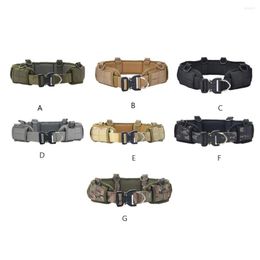 Waist Support Men S Belt With D-Ring Outdoor Multi Function Waistband Camouflage Adjustable High Strength Exercising Strap Emergency