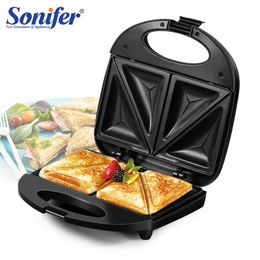 Other Kitchen Tools Electric Triangle Sand Maker Panini 750W Cooking Appliances Breakfast Waffles Machine Nonstick Iron Pan Sonifer 231118