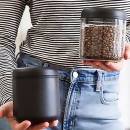 Food Jars Canisters Fellow Atmos Airtight Coffee Tea Container Storage Canister Set Coffee Bean Jar Tank Vacuum Sealed Cans 0 4L 0 7L 1 2L 230418