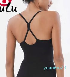 Outfits Athletic Sports Bra Sexy Small Sling Cross Back Gym Clothes Women Underwears Vest Gathered Running Fitness