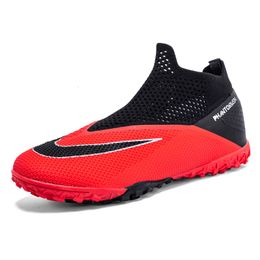 Dress Shoes Plus Big Size 35-49 High Ankle Sneakers Men FG Soccer Shoes Kids Outdoor Cleats Long Spikes Profession Chaussure Football Shoes 230419