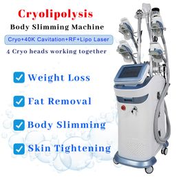 Multifunctional Treatment Slimming Cryolipolysis Machine Vacuum Therapy Fat Freezing Rf Skin Tightening Laser Lipo Weight Loss Non-Invasive