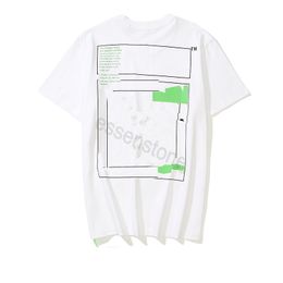 Designer Sommer Luxurys Damen T-Shirt Offs Herren Kleidung losen Tees Tops Mann Casual Street Graffiti Sweatshirt Kurzarm weiße Größe S-XXL