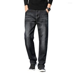 Men's Jeans Casual 2023 Fashion Business Stretch Straight Denim Trousers Pants Male Plus Size 40 42 44