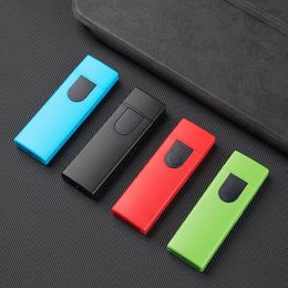 Rechargeable electronic USB flameless Cigar Touch Lighter With plastic bag package 10 Colors Choose Smoking Inductive Lighters Tool Accessories