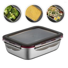 Dinnerware Sets Fresh Lunch Box With Lid Steel Container Sandwich Bento Airtight Stack Butter Keeper Pp Sushi Office