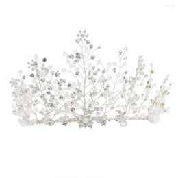 Headpieces Amazing Rhinestone Bridal Tiaras Silver Crystals Flower Tiara Crown For Brides Hairbands Hair Jewellery Veil Accessories