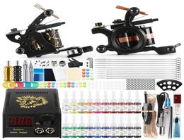 Complete Tattoo Kit Coil Machine Set Power Supply Needles Professional for Beginner Starter 2207283853332