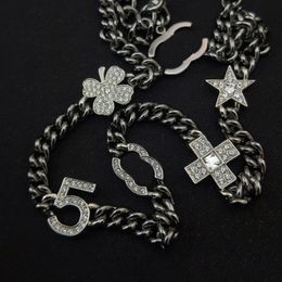 Chokers Designer Necklace Choker Chain Gun-black Letter Pendants Statement Fashion Womens Necklace Wedding Jewelry Accessories