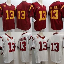 Mens 13 Caleb Williams USC Trojans Football Jersey all Stitched 9 JuJu Smith-Schuster 43 Troy Polamalu Jersey size S-4XL