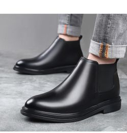 Men Casual Shoes Men Martins Leather Shoes Work Safety Shoes Winter Waterproof Ankle Botas Brogue Plus Size 38-48