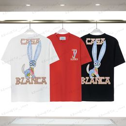 Men's T-Shirts Harajuku spring new Casablanca Phantom Door Alphabet Print T-shirt CASA men's and women's cotton casual fashion T-shirt T230419