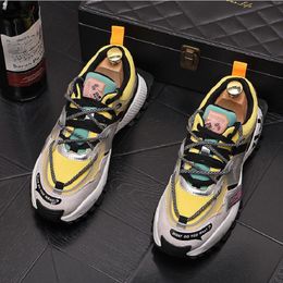 Korean Men Colorful Tide Version Of Running Sports Casual Youth Fashion Personality Breathable Shoes D2H27 8a34e