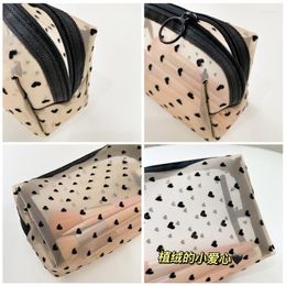 Storage Bags Outdoor Travel Zipper Pouch Waterproof Nylon Cosmetic Net Sturdy Washable Wash Bag Textured Home Bathroom