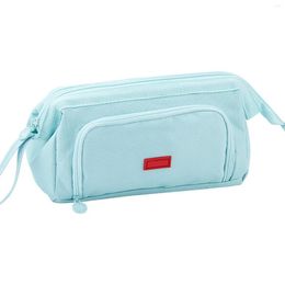 Box Multifunctional Pen Bag Zipper Canvas Pencil Case College School Office Pouch Holder Organiser Large Capacity Storage