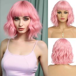 Wig color short curly hair shoulder length wigs available in various styles with full wig cover