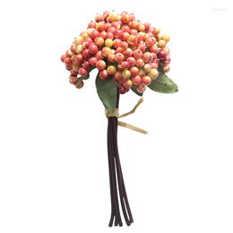 Decorative Flowers Beans Branch Berry Artificial Flower Fruit Delivery Silk Export Home Decoration Farmhouse Decor Year Foam