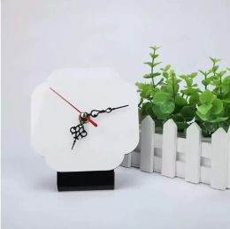 تسامي MDF إطار صور خشبي فارغ نمط قابل للطباعة مع ساعة DIY DIY Woodblock Print Christmas Gifts