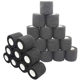 Elbow Knee Pads 12 48 Rolls Self Adhesive Bandage Athletic Elastic First Aid Tape for Sports Injuries Recovery Pet Vet Wrap 1 2 3 4 Inchx5 Yards 230418